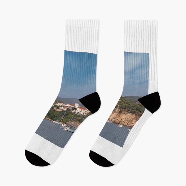Item preview, old ruined castle on hill and Parga town in summer  designed and sold by goceris.