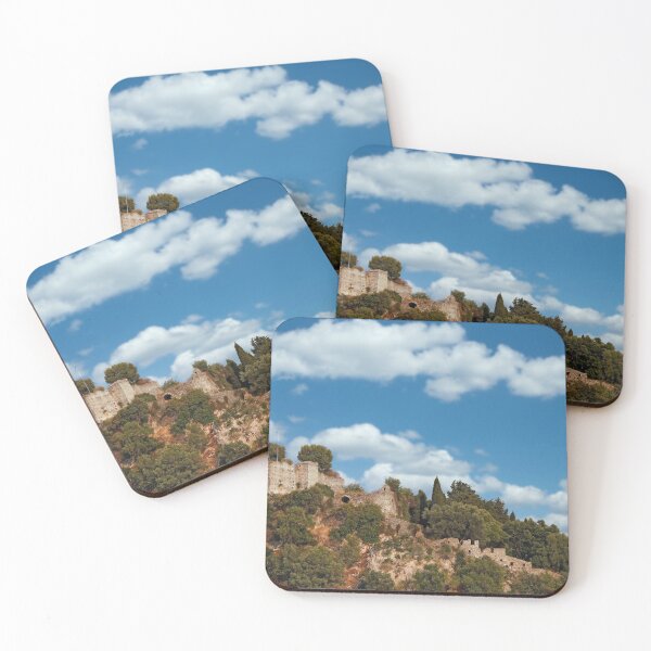 Item preview, old ruined castle on hill landscape Parga Greece  designed and sold by goceris.