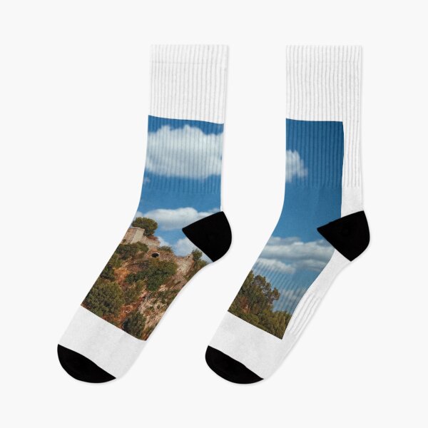 Item preview, old ruined castle on hill landscape Parga Greece  designed and sold by goceris.