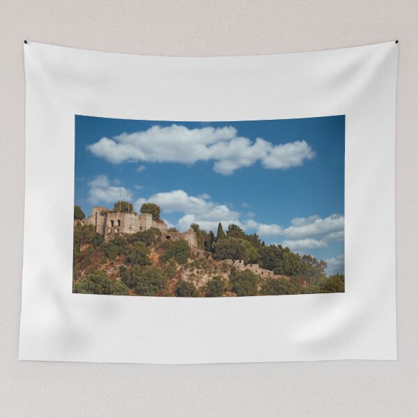 Item preview, old ruined castle on hill landscape Parga Greece  designed and sold by goceris.
