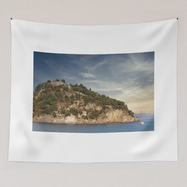 Item preview, old ruined fortress on hill Parga Greece  designed and sold by goceris.
