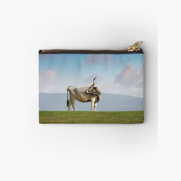 Item preview, Podolian cow with big horns on the pasture designed and sold by goceris.