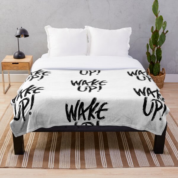 Item preview, Black calligraphy Wake Up! designed and sold by the-cold-dots.