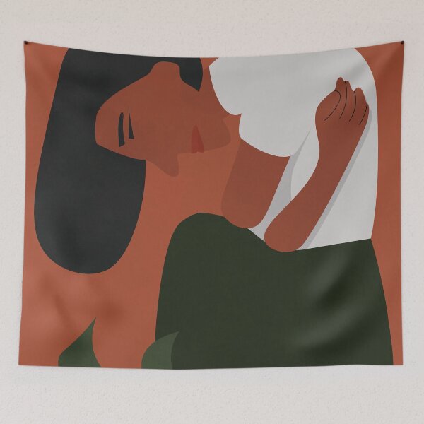 Item preview, Woman Self Hug, Boho Illustration 2 designed and sold by technicolorable_art.