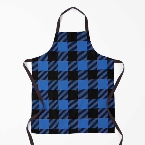 Aperçu de l'œuvre Buffalo Plaid (Medium Check) Noir sur Bleu créée et vendue par Tree45.