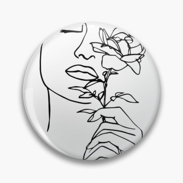 Item preview, Woman with Flower line art designed and sold by thegoodlad.