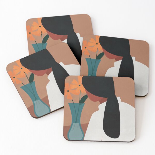 Artikelvorschau, Woman with Flowers, Modern Boho 1 entworfen und verkauft von technicolorable_art.