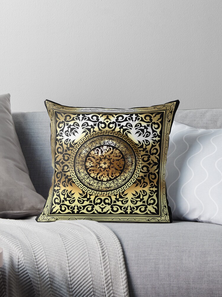 Gold greek outlet key pillow