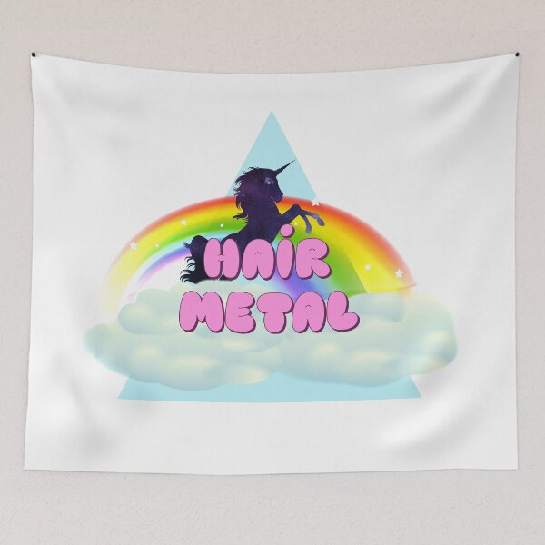 Item preview, HAIR METAL UNICORN RAINBOW designed and sold by sherwinc.