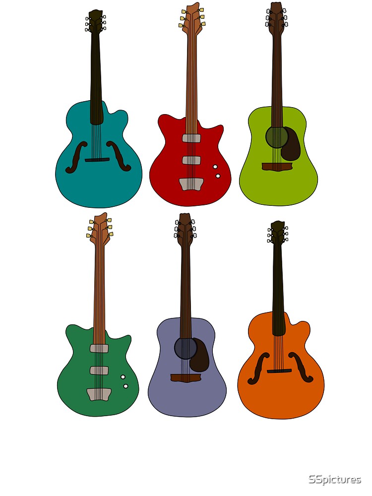 Thumbnail 2 of 2, Baby T-Shirt, Guitars designed and sold by SSpictures.