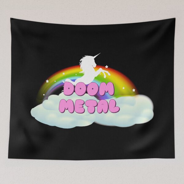 Artikelvorschau,  DOOM METAL EINHORN REGENBOGEN entworfen und verkauft von sherwinc.