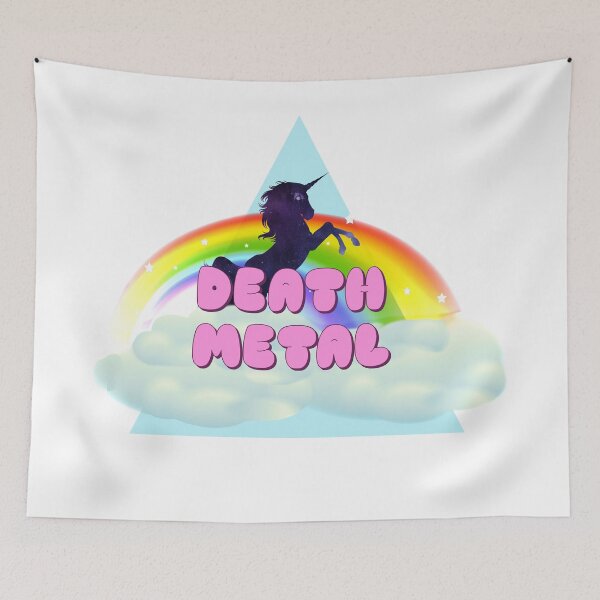Item preview, DEATH METAL UNICORN RAINBOW designed and sold by sherwinc.