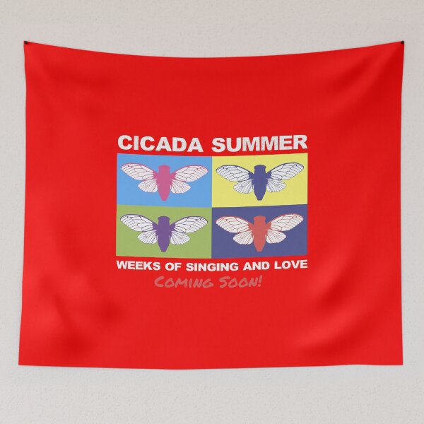 Item preview, Cicada Summer Retro Theme Pop Art Meme product designed and sold by No Limits T-Shirts.