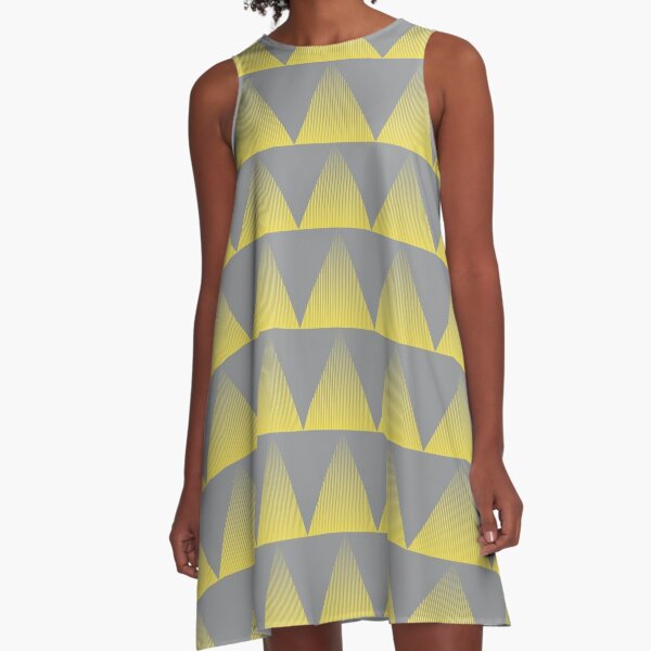 yellow gray dress