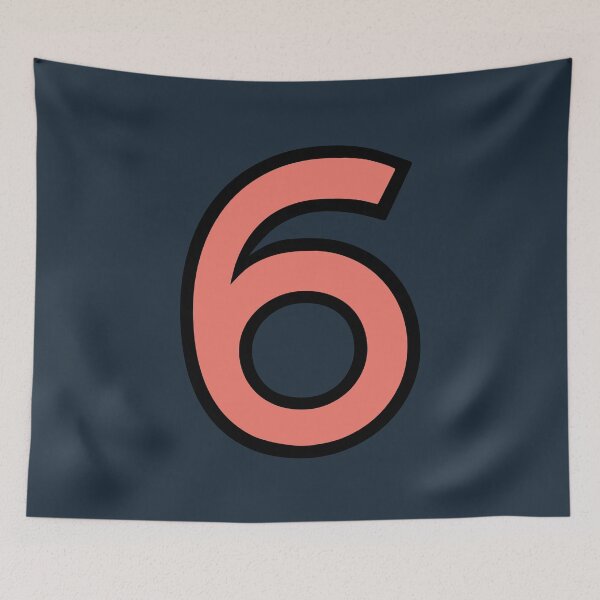 Item preview, Funky Number 6 (Six) designed and sold by D-Spot Shop.