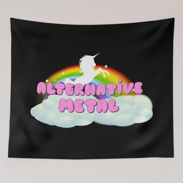 Item preview, ALTERNATIVE METAL UNICORN RAINBOW designed and sold by sherwinc.