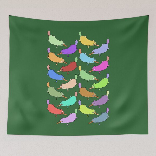 Item preview, Colorful and Cute Platypus Pattern (green) designed and sold by Davey's Designs.