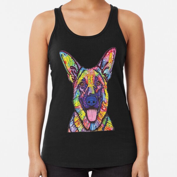 German Shepherd Dad Fathers Day Gift Racerback Tank Top