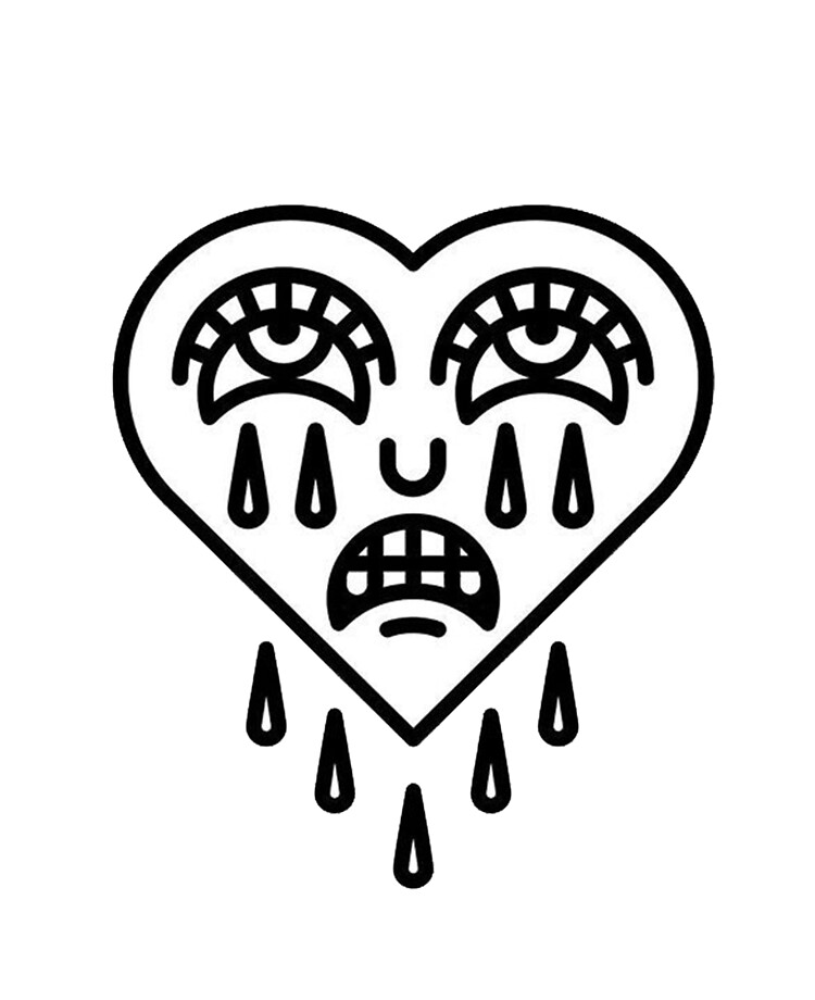 Crying Heart Ipad Case Skin By Boyinkus Redbubble