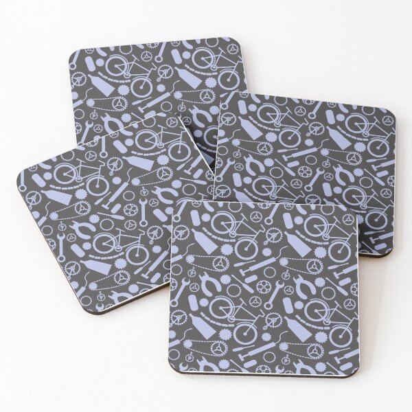 Item preview, Blue Bicycle tools on dark gray background designed and sold by shushunya13.