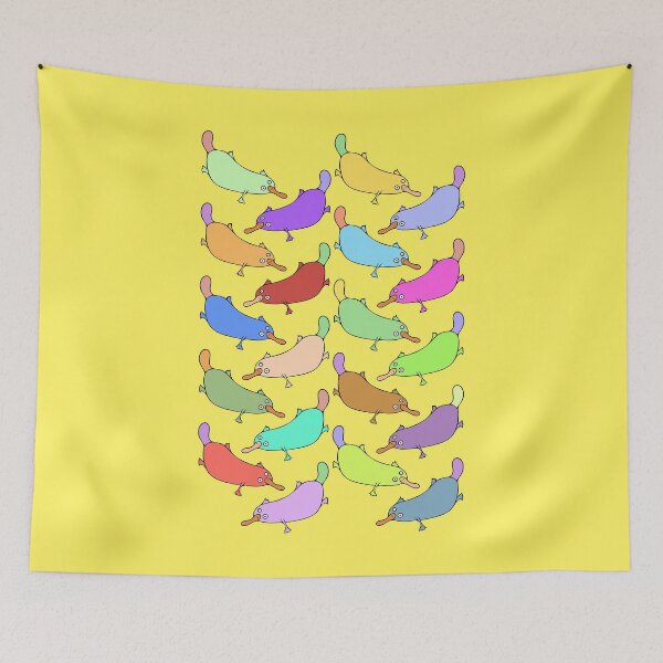 Item preview, Colorful and Cute Platypus Pattern (yellow) designed and sold by Davey's Designs.