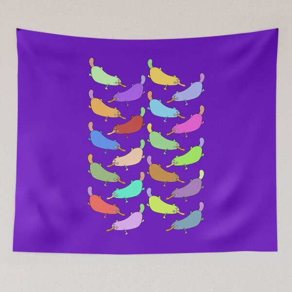Item preview, Colorful and Cute Platypus Pattern (purple) designed and sold by Davey's Designs.