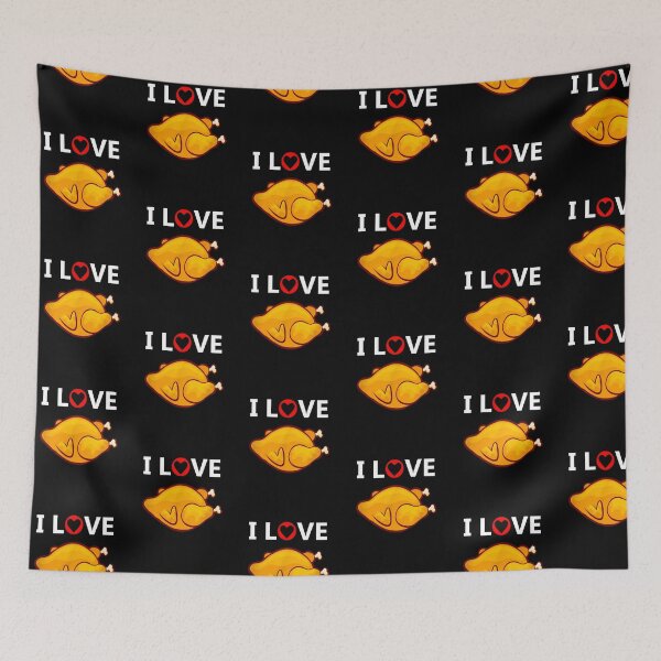 Item preview, I Love Grilled Chicken - Fried Chicken - Barbecue Chicken - Crispy Chicken designed and sold by urban-design.