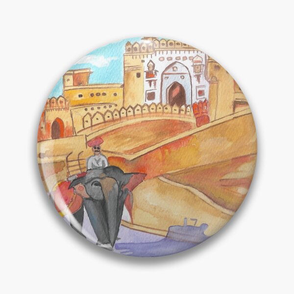 Item preview, Jaipur Fort Print Rajasthan Style  designed and sold by Surabhi illustrations.