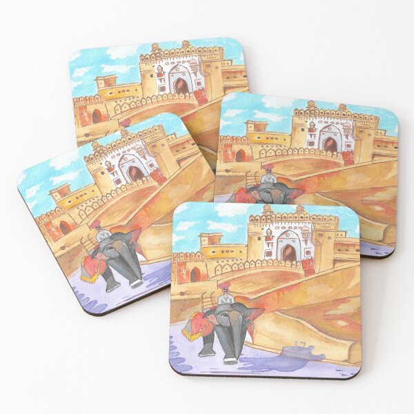 Item preview, Jaipur Fort Print Rajasthan Style  designed and sold by Surabhi illustrations.