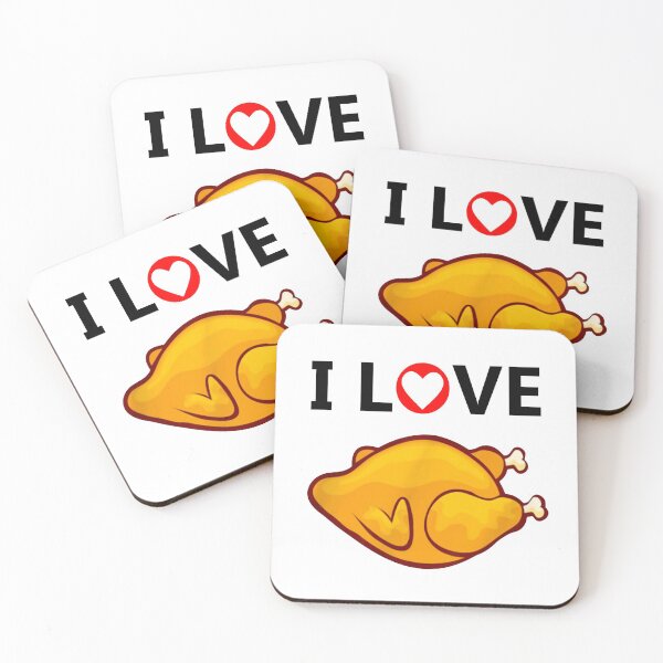 Item preview, I Love Grilled Chicken - Fried Chicken - Barbecue Chicken - Crispy Chicken designed and sold by urban-design.