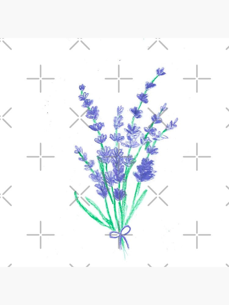 Hand Zeichnen Blumen Von Lavendel Grusskarte Von Julli Redbubble