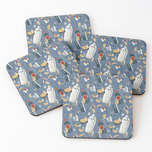 Item preview, Retro cocktail party - blue designed and sold by appleyards.