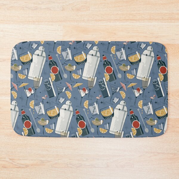 Item preview, Retro cocktail party - blue designed and sold by appleyards.