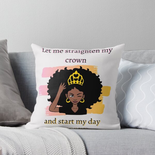 Item preview, Let me straighten my crown and start my day blessed-White designed and sold by bkmagicstyle.