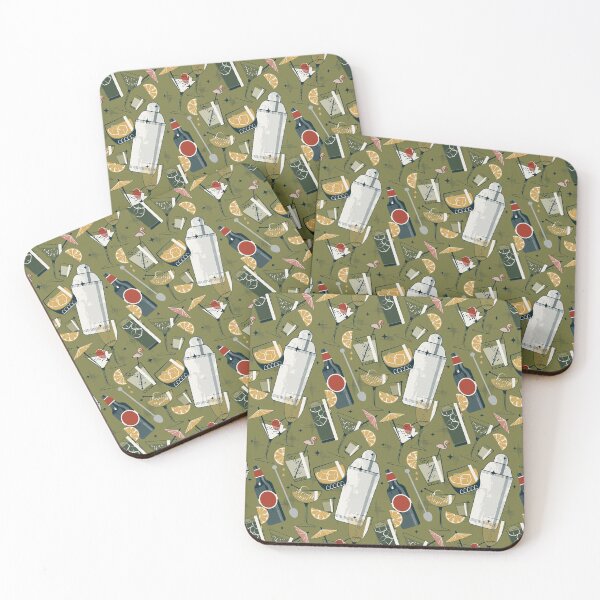 Item preview, Retro cocktail party - olive designed and sold by appleyards.