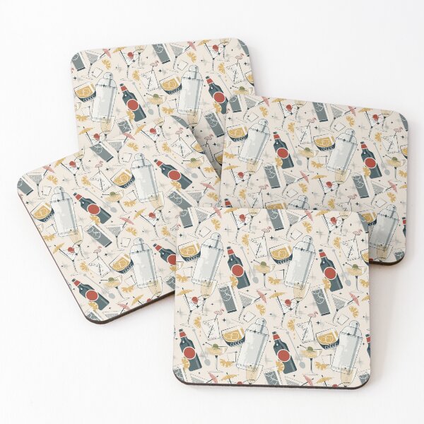 Item preview, Retro cocktail party - off white designed and sold by appleyards.