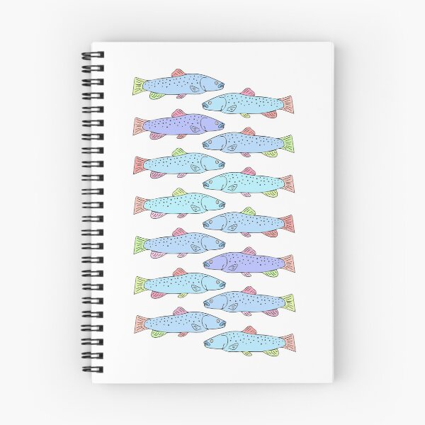 Item preview, Cute and Colorful Trout Pattern (white) designed and sold by Davey's Designs.