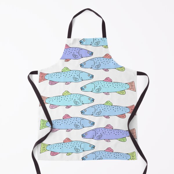 Item preview, Cute and Colorful Trout Pattern (white) designed and sold by Davey's Designs.