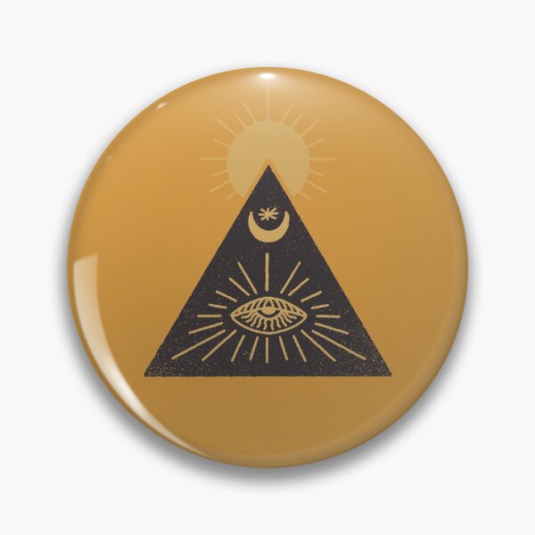 Item preview, Mystic Pyramid With An Eye Open, The Moon and The Sun designed and sold by PandaSoul.