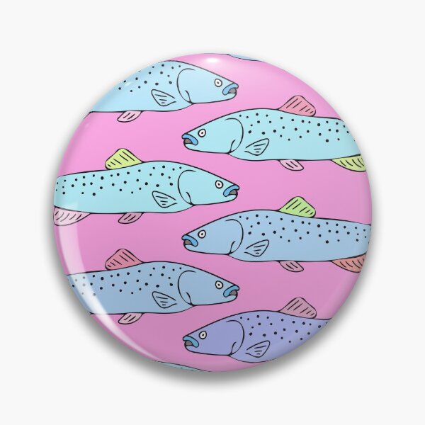 Item preview, Cute and Colorful Trout Pattern (pink) designed and sold by Davey's Designs.
