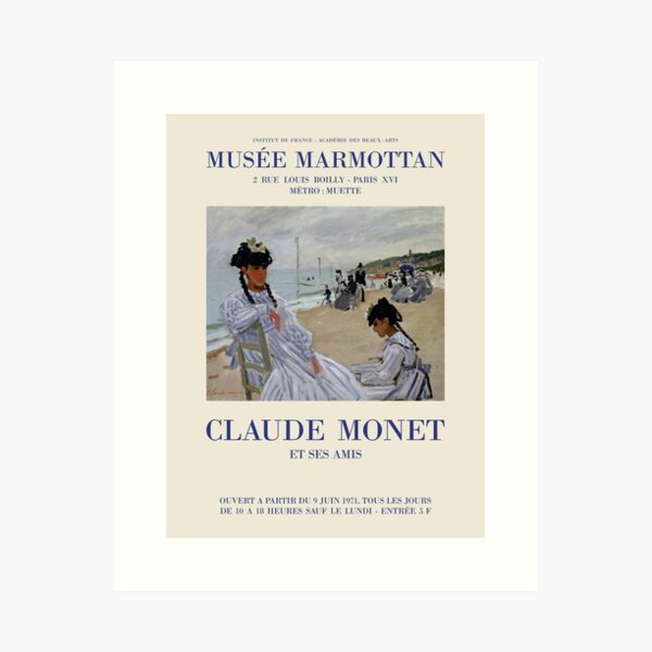Claude Monet. Exhibition poster for Museum Marmottan Monet in Paris, 1971. Art Print