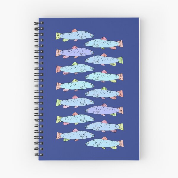Item preview, Cute and Colorful Trout Pattern (blue) designed and sold by Davey's Designs.