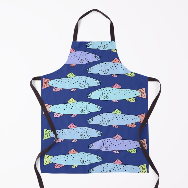 Item preview, Cute and Colorful Trout Pattern (blue) designed and sold by Davey's Designs.