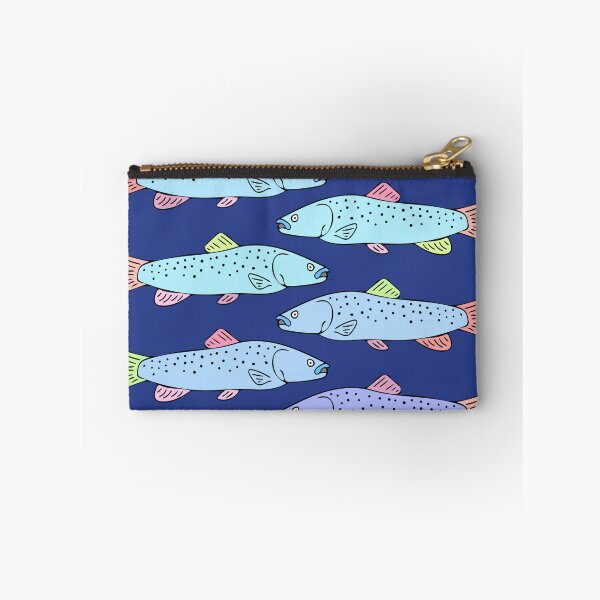 Item preview, Cute and Colorful Trout Pattern (blue) designed and sold by Davey's Designs.