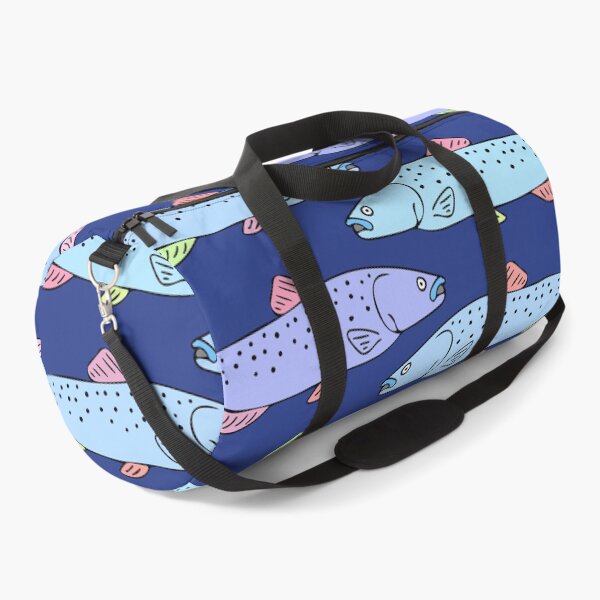 Item preview, Cute and Colorful Trout Pattern (blue) designed and sold by Davey's Designs.