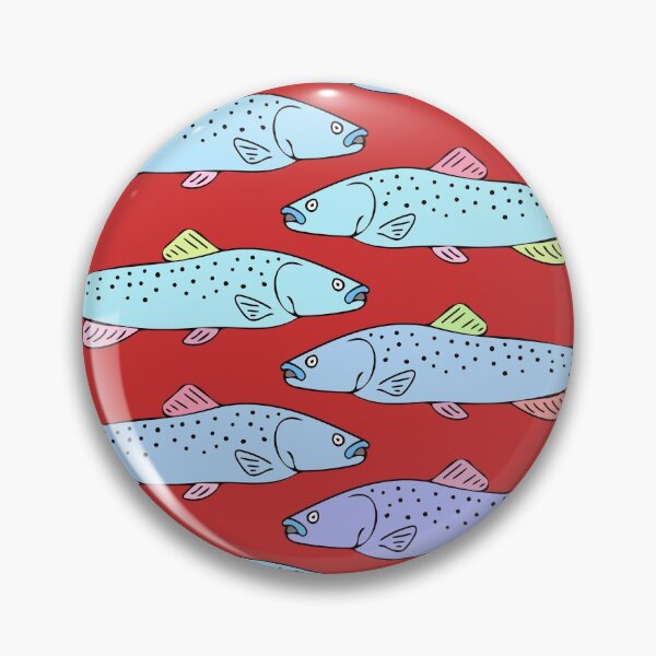 Item preview, Cute and Colorful Trout Pattern (red) designed and sold by Davey's Designs.