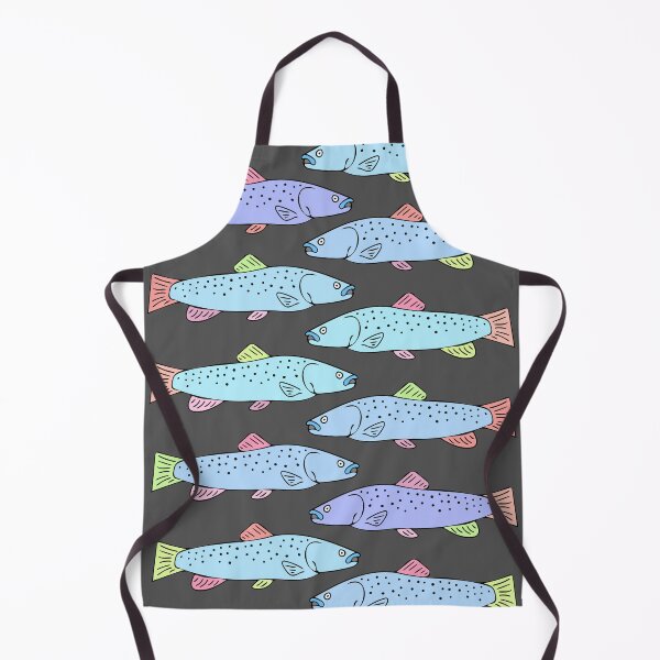 Item preview, Cute and Colorful Trout Pattern (grey) designed and sold by Davey's Designs.