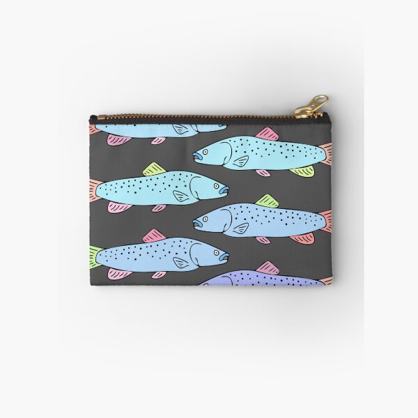 Item preview, Cute and Colorful Trout Pattern (grey) designed and sold by Davey's Designs.
