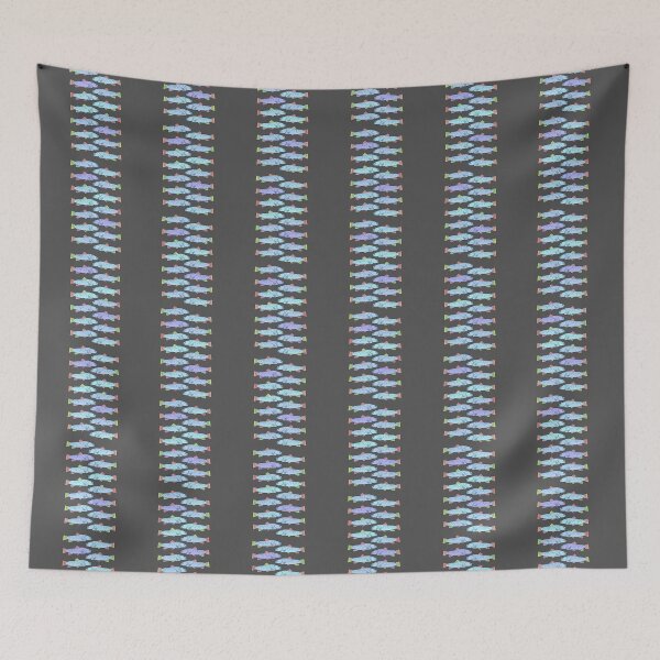 Item preview, Cute and Colorful Trout Pattern (grey) designed and sold by Davey's Designs.