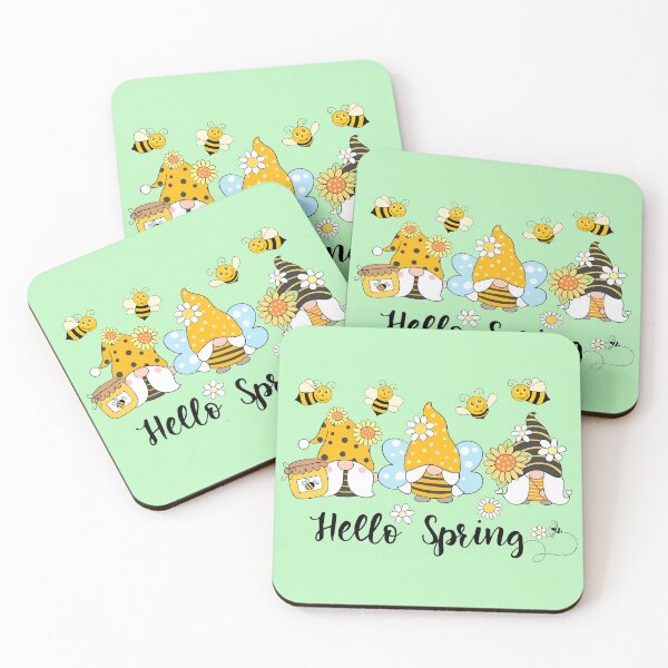 Item preview, Hello Spring, Gnome Bees Sunflower, Bee Spring designed and sold by MagicBoutique.